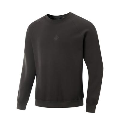 Li Ning Bequemes Lässiges Einfaches Lockeres Rundhals-Pullover-Sweatshirt Herren Sweatshirt Schwarz Schokolade AWDV227-3