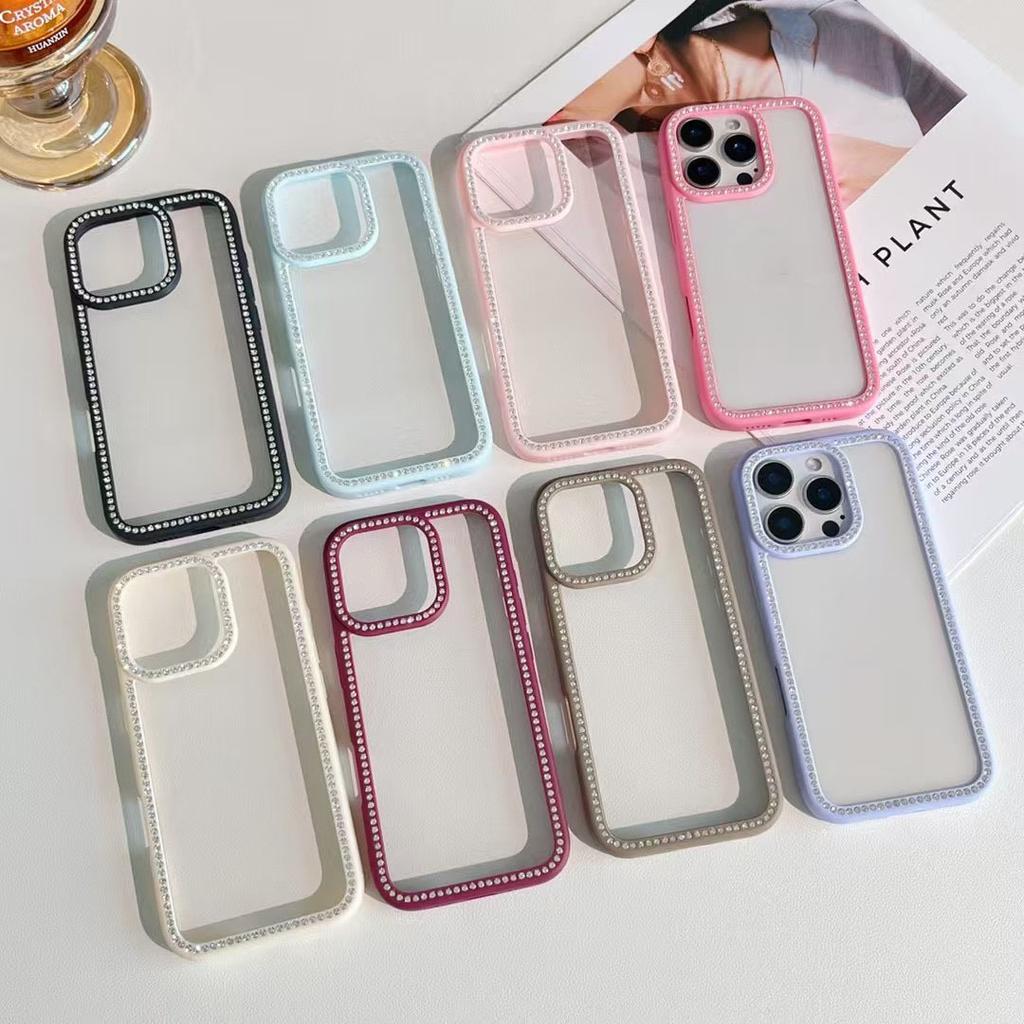 Phone Case For iPhone 11 13 16 ProMax iPhone 13 14 15 ProMax 12 13 ProMax Double-sided Diamond Mobile Phone Case Drop-proof Durable High-end Diamond