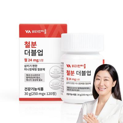 Vitamin Village Σίδηρος Double Up Μίνι Δισκίο Σιδήρου, 120 δισκία, 1 τεμάχιο