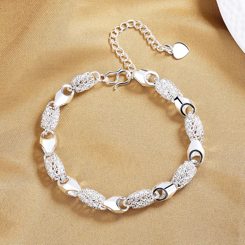 

Линдон циркон браслет ювелирные изделия геометрические бусины браслеты-цепочки модный тонкий свадебный подарок для подруги женщин серебряный