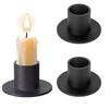 1/4/6Pcs Matte Black Party Iron Elegance Tables Decor Wedding Centerpieces Round Candlestick Holder Candle Holder