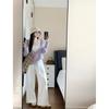 Kumikumi Sweet Style Age-Reducing Knit Women Autumn Short Pullover Sweater White Inner Wear Vest Two-piece Set