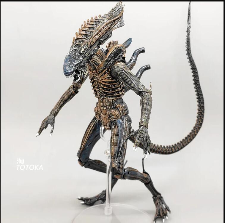 Hot 7inch Alien Figure Xenomorph Toy Aliens Blue Alien Xenomorph figma Predators Alien Egg  Action Figure Collectable Model Toy