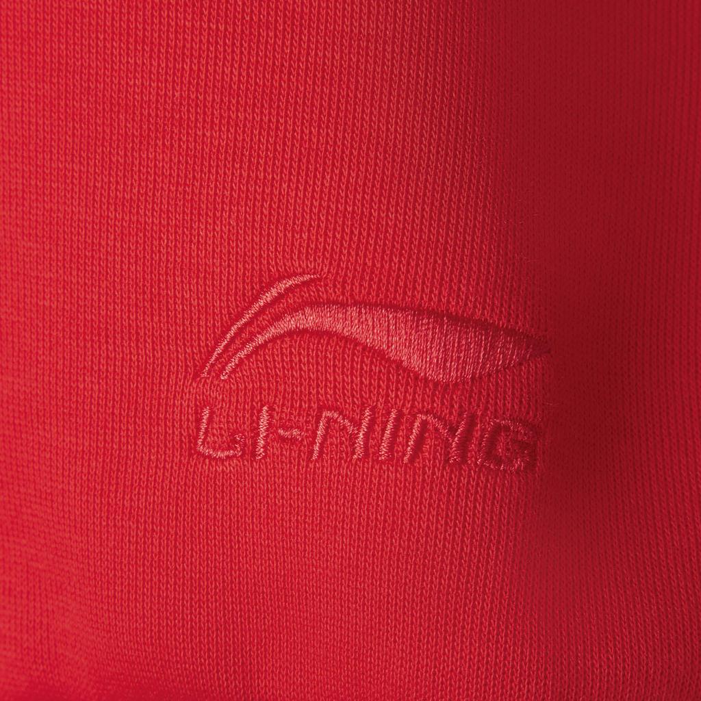 Li Ning Daily Prosperity Series Letter Round Neck Loose Simple Comfortable Versatile Casual Sweatshirt Women Sweatshirt Cinnabar-Red AWDV182-6