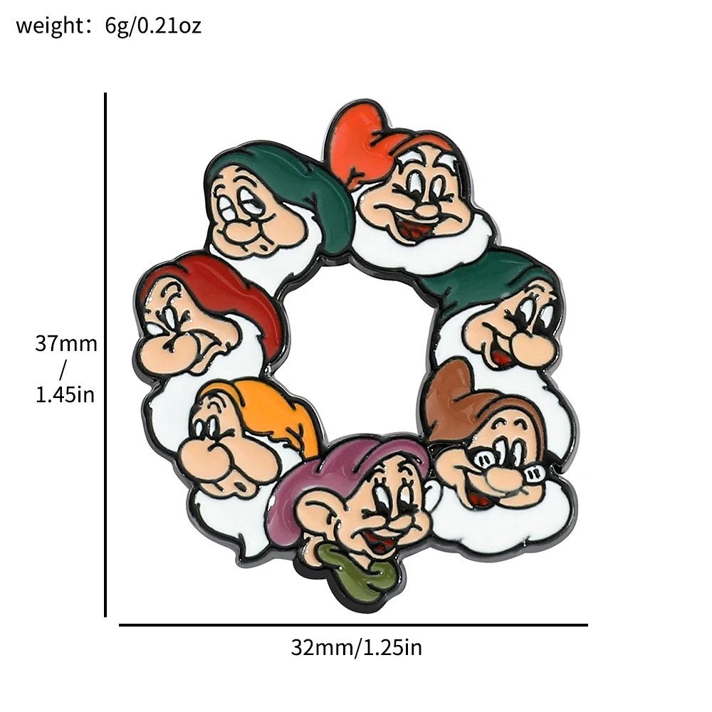 Disney Anime Cartoon Figure Brooch Snow White Mickey Minnie Enamel Badge for Backpack Clothing Lapel Pins Accessories Gifts