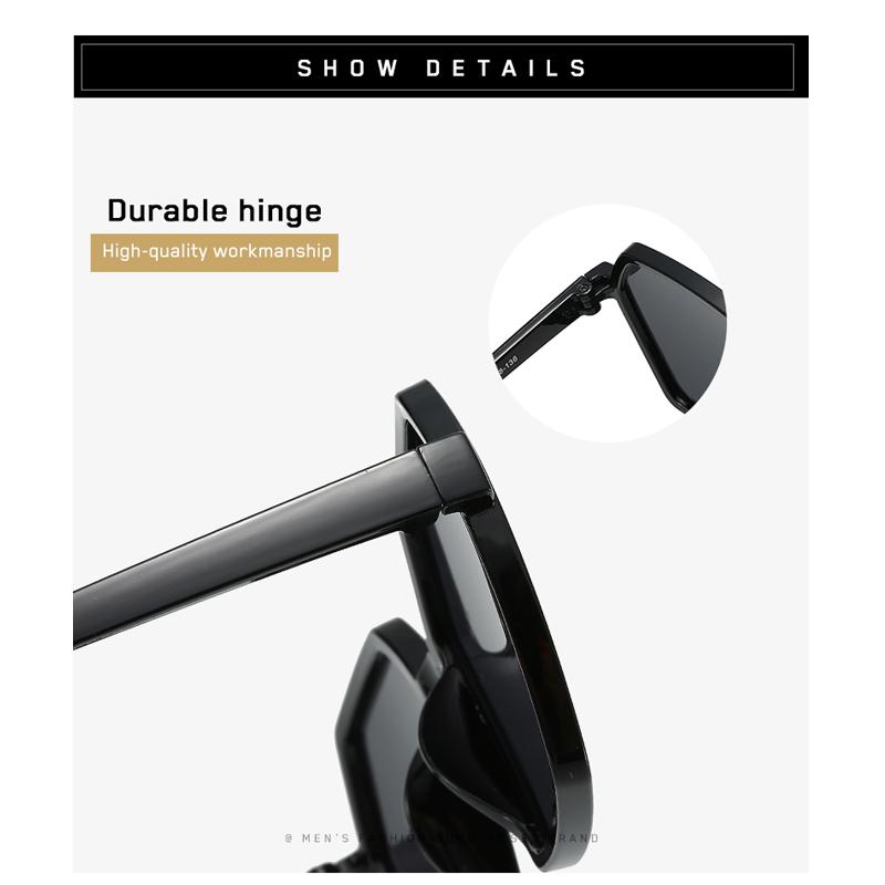 Korean Polygonal Frame Trendy Fashion Sunglasses For Men And Women Street Photography Sun Protection Essential Outdoor UV Protection
