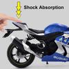 1:12 Scale SUZUKI GSX R1000R Motorcycle Model Toy Alloy Body Rubber Tire Motor Models Free Wheeling Shock Absorption Kids Gifts