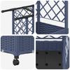 Raised Garden Bed with Trellis and Roof Gray 164 x 40 x 127 cm PP