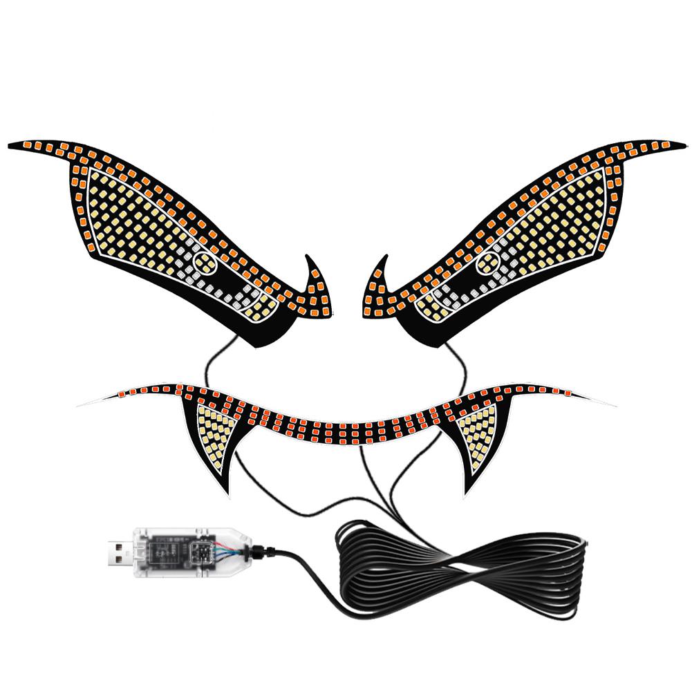 Devil s Eye Car Rear Window LED Decorative Light Warning Light Devil Eye Atmosphere Light Auto Decoration Accessories