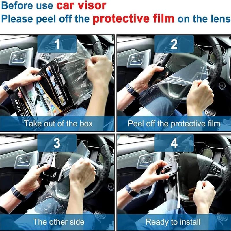 Car Sun Visor With Polarized Anti-glare Protection Car Visor Extender Car Visor Extender Attachment Anti-glare Driving Visor