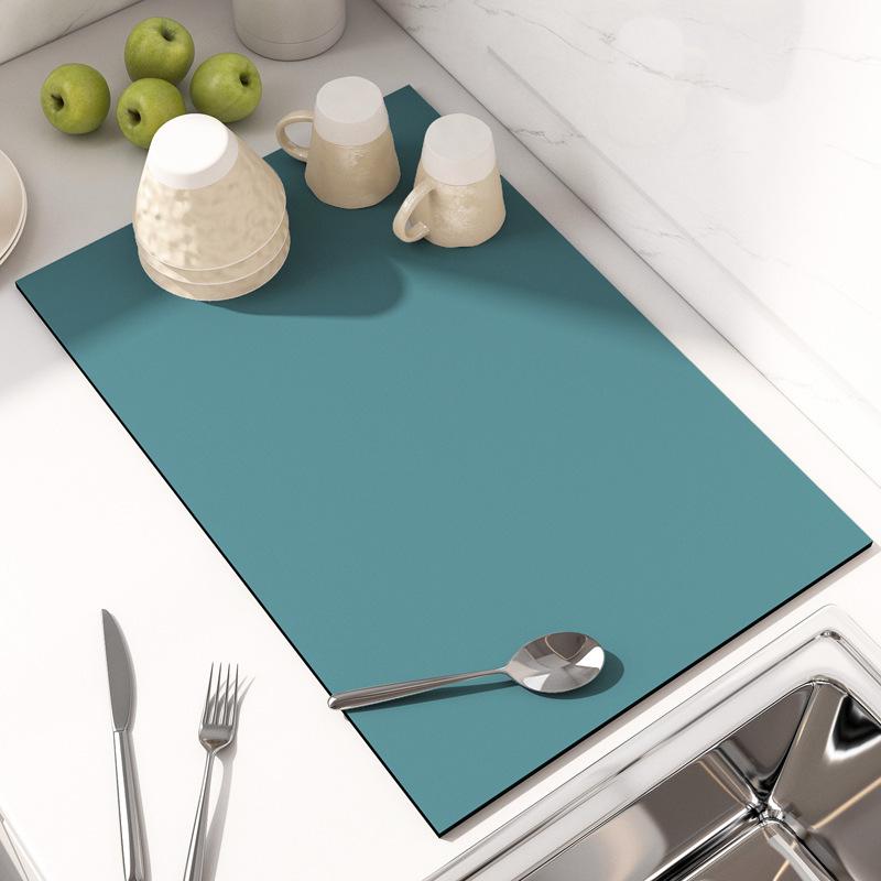 Suport Absorbent Diatomit Rezistent la Căldură Covoraș de Uscare Absorbție Rapidă a Apei Covoraș de Blat de Bucătărie Covoraș Pătrat pentru Masă