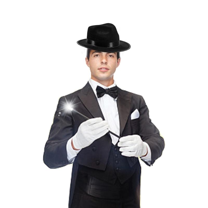Modny Kapelusz Trilby z Kopułą i Zwijanymi Brzegami Kapelusz Panama Unisex Kostium do Odgrywania Ról Kapelusze Fedora