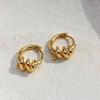Punk Rock Metal Twisted Spiral Mini Hoop Earrings Stainless Steel Small Circle Round Huggie Ear Buckle Fashion 2026 New Jewelry
