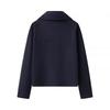 European and American French style, women's clothing, new fashionable versatile double-breasted short woolen coat