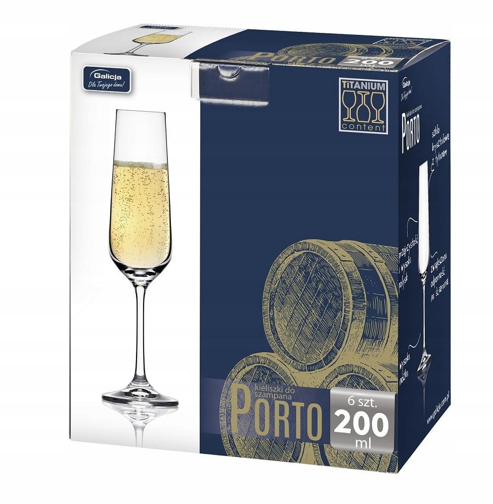 Clear Glass Champagne Flutes On Stem, , Porto