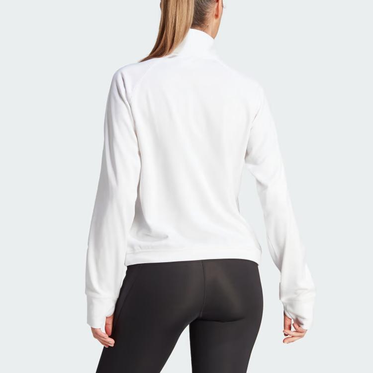 Adidas Aeroready Game & Go Quarter-Zip Fleece Top Women Tops White IM2681