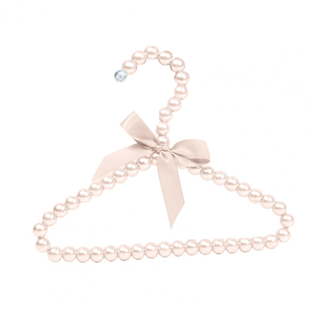 Modern Faux Pearl Hanger with Bow Non-slip Cute Bow-knot Small Clothes Rack