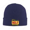 Milf Unisex I Love Fishing Hats Autumn Winter Beanies Baggy Caps FeUnisex Unisex Acrylic Bonnet Print One Size