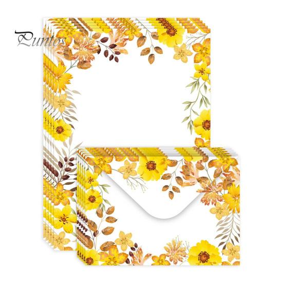 Floral Stationery Set 5Pcs Butterfly Paper Envelope Set, Vintage Writing with Lined Artistic Message Pages, Letter Kit for Letters, Greeting Messages,