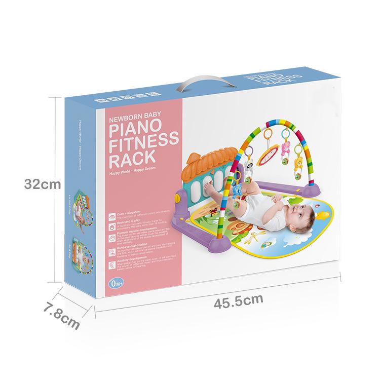 Infant Musical Play Mat & Piano Gym with Rattle Toys (0-18 Months)