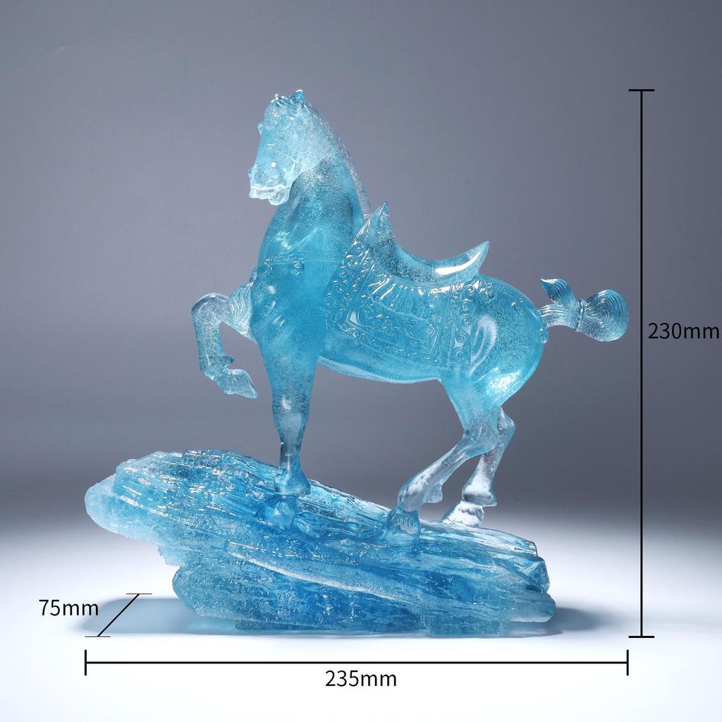 Lunar New Year Tang Horse Souvenir: Year of the Horse Glazed Desktop Ornament - Perfect Business Gift for Leaders