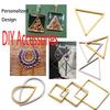 20pcs Stainless Steel Frames Charms DIY Resin Earring Pendants Base Geometry Hexagon Blank Bezel for Jewelry Making DIY Findings