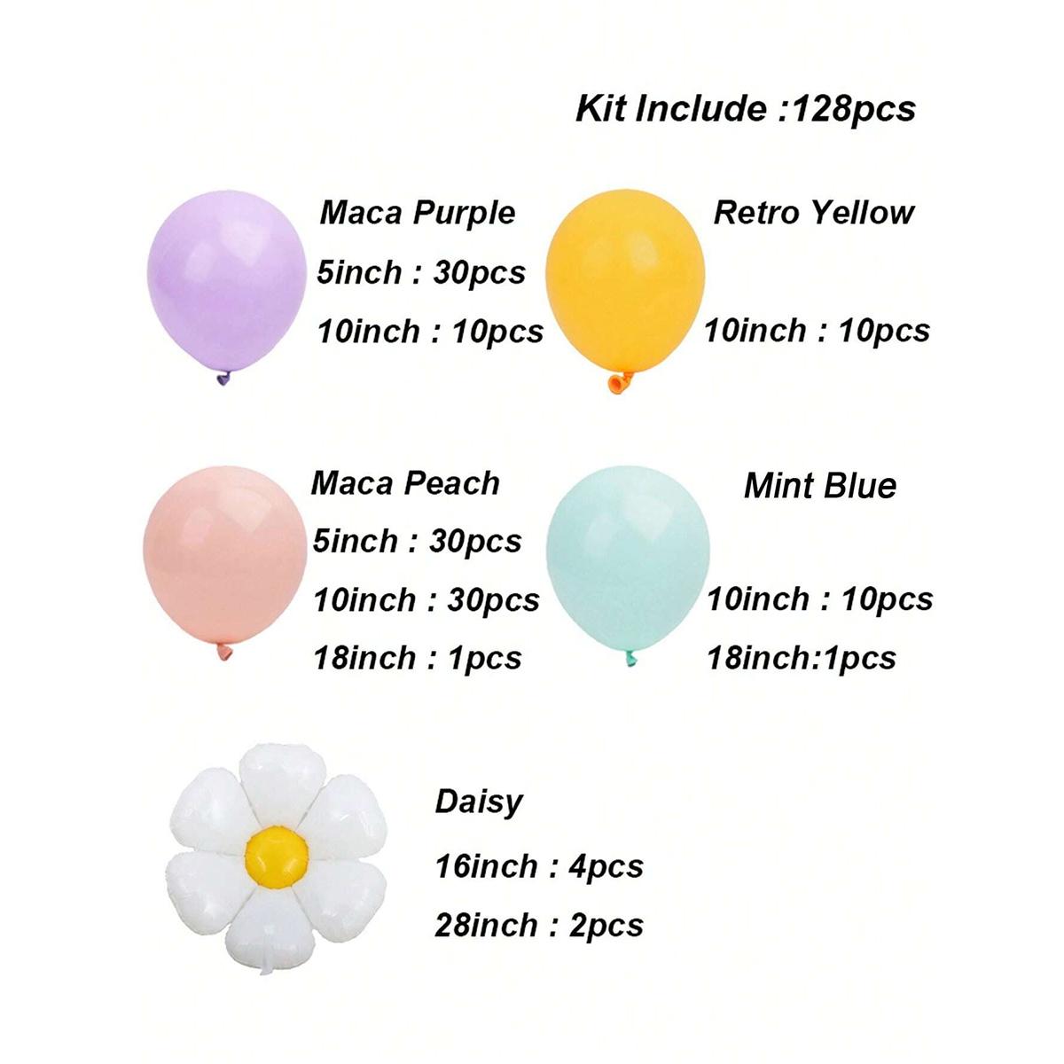 

130 шт., комплект гирлянды из воздушных шаров с ромашками, макарон, пастельный, розовый и желтый, Boho, заводная вечеринка для детского душа, свадьбы, дня рождения, декор с подсолнухами