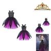 Girls' Halloween Vampire Costume Dress With Puffy Skirt Ursula Inspired Cosplay Outfit