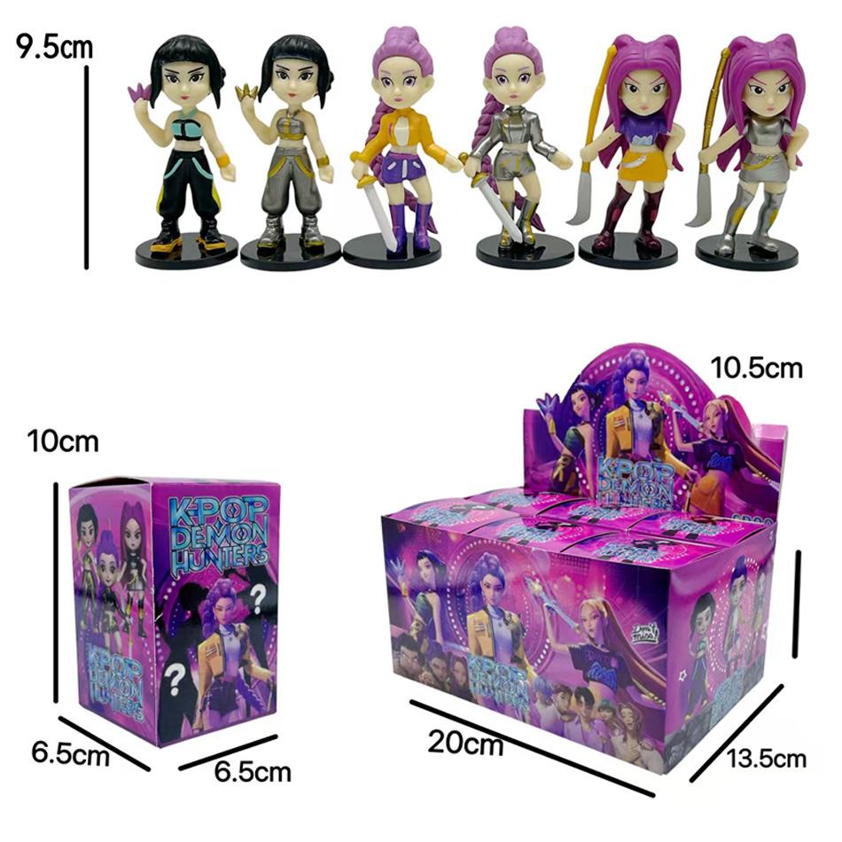 9.5cm Anime KPop Demon Hunter Doll Vinyl Toy Rumi Mira Zoi Character Vinyl Mask Blind Box Birthday Gifts Ornament Toys Gifts