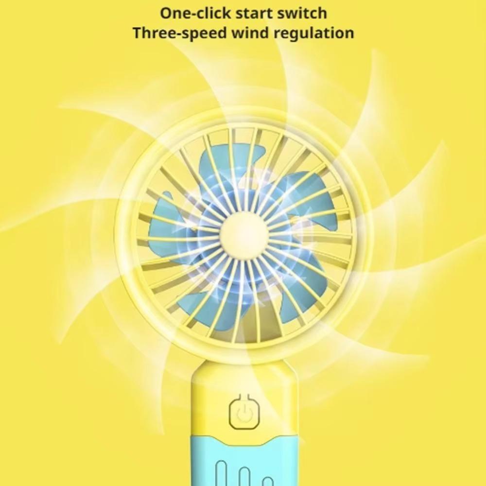 New USB Rechargeable Mini Handheld Fan Strong Wind Low Noise Macarons Fan 3 Speed Adjustable Small Electric Fan Summer Season