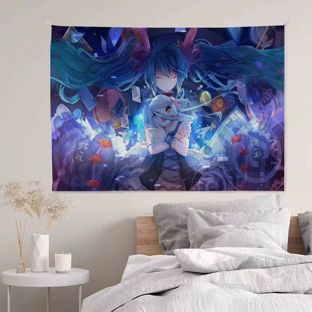 Music Characters MMiku Hanging Bohemian Tapestry Indian Buddha Wall Decoration Witchcraft Bohemian Hippie Cheap Hippie Wall