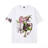 Demon Slayer Mitsuri Kanroji Pure Cotton Tshirt 2026 Summer Anime Printed Loose American Casual Parent Child Short Sleeve Top