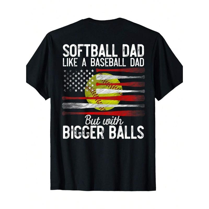 European sizes Mens Softball Dad Like A Baseball Dad Definition On Back T-ShirtFamily T-Shirt S
