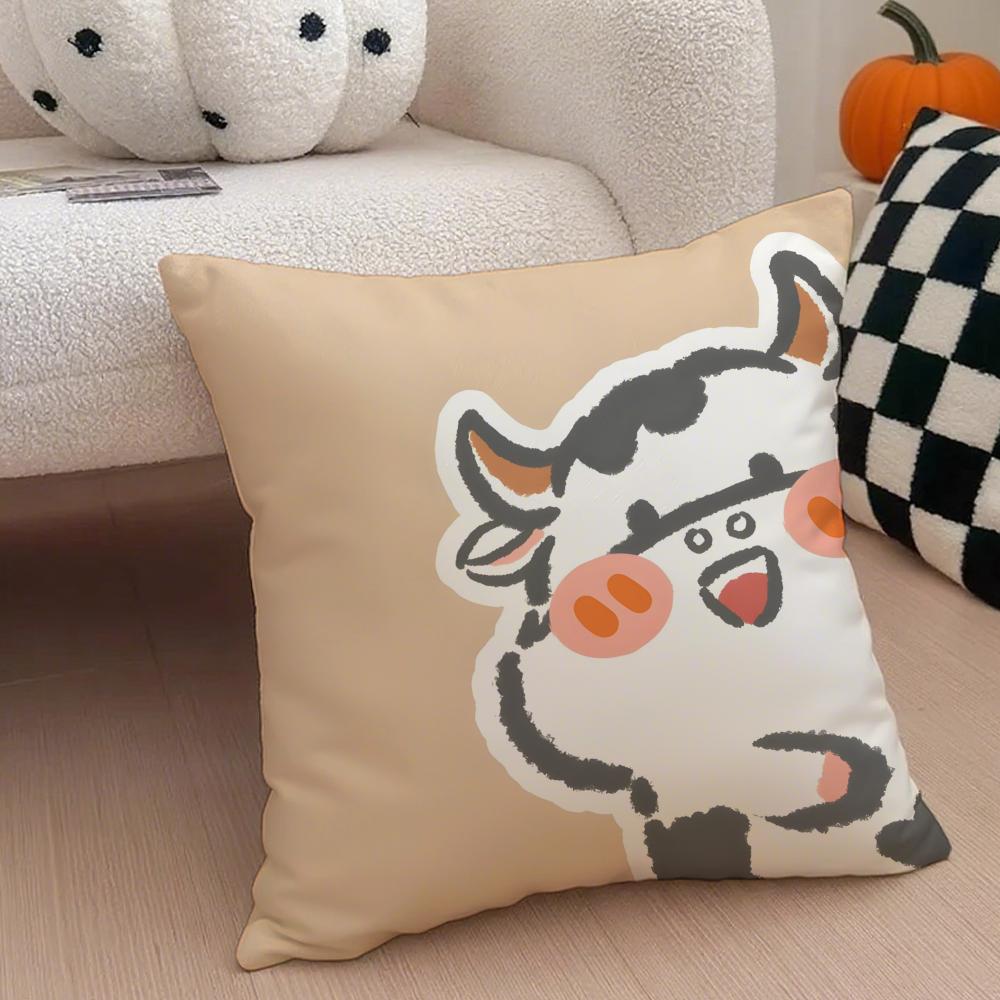 Cute Surprise Animals In The Twelve Zodiac Signs Cushion Cover Throw Pillow Cover Hidden Button Durable Polyester Chair Cushion