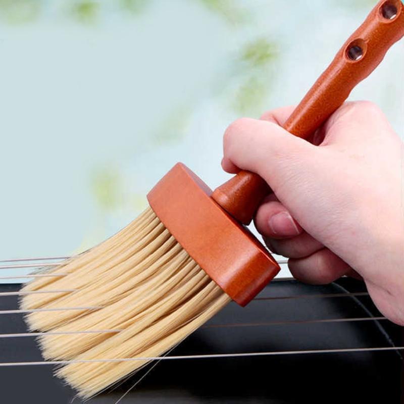 Geige Guzheng Saiten Reinigungsbürste Holzgriff Nylonborsten Reinigerbürste Saiteninstrument Abstaubbürste