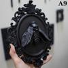 Gothic Art Resin Animal Head Wall Decor Baroque Style Wall Hangings Frame Vintage Bat Wall Sculpture Home Decor Gothic Statue