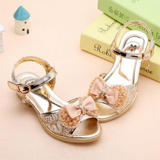 2025 Summer Korean Style High-Heeled Fish Mouth Sandals for Girls - Student & Children's Sizes Available.