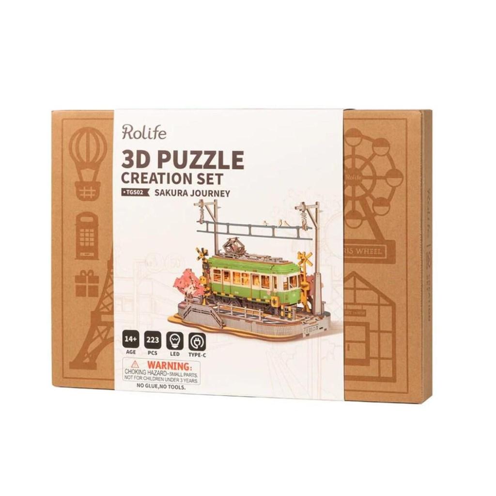 ROBOTIME Rolife Sakura Journey 3D Wooden Puzzle TGS02