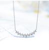 NEW Hot Sale 925 Sterling Silver AAA Zircon Diamond Smile Necklace Simple Design Fashion Women Jewelry Wedding Party Gift