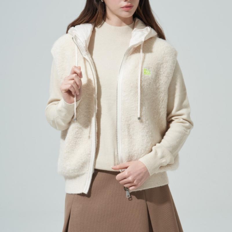 Blu Dot Soft Boucle Zip Hoodie Vest Iv