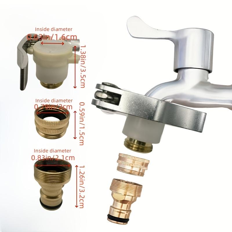 3-in-1 Copper Faucet Adapter Set Garden Quick Connect Hose Connector
