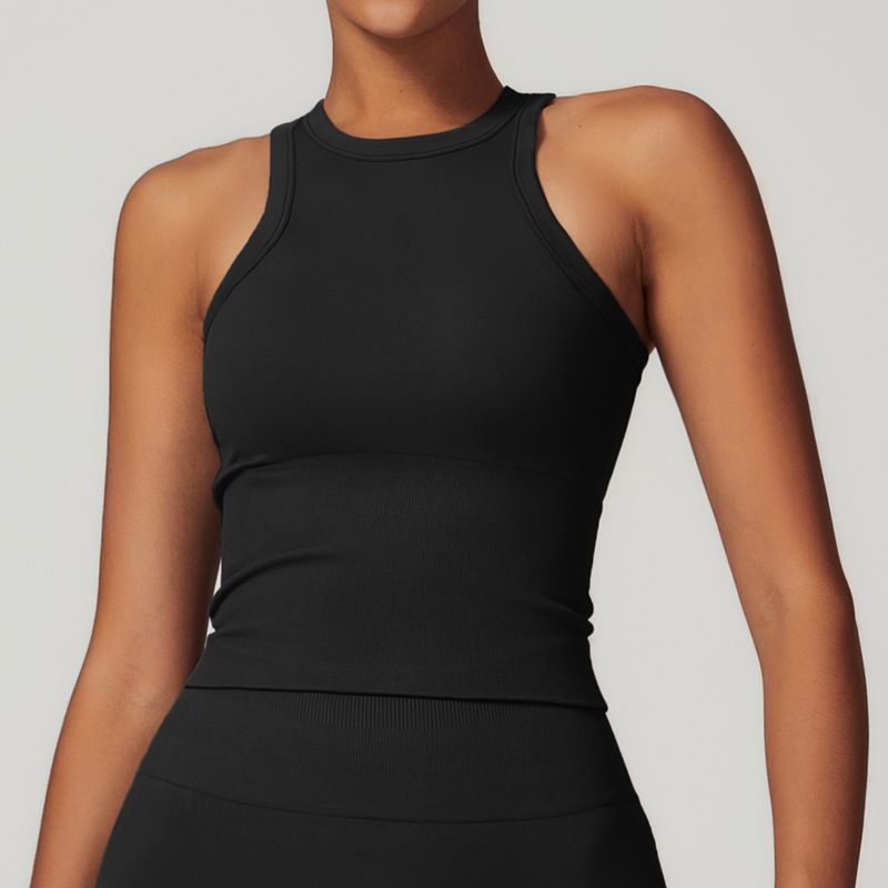Guangzhou Zechuang Clothing Co., Ltd. Seam Tight I-Shaped Beauty Back Yoga Vest Integrated Belly Covering Exercise