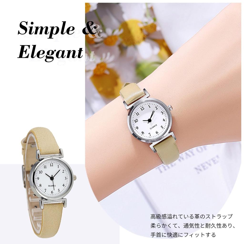 RORIOS Women's Analog Quartz Wristwatch with Leather Strap, Simple Arabic Numeral Dial, Perfect for Exams, Students, Adults, Girls, Business, Casual