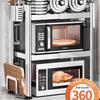 Extendable 3-Tier Kitchen Microwave Oven Storage Rack