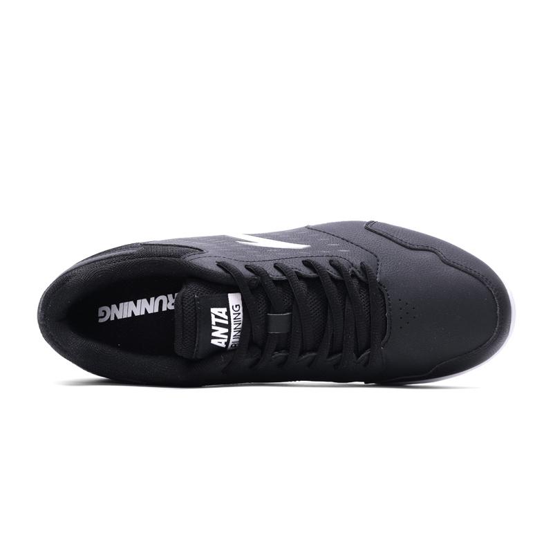 Anta Black Running Shoes Comfortable Versatile Fabric Synthetic Leather Shock Absorption Non-Slip Balance Lightweight Low-Top Men sneaker 912355592-4
