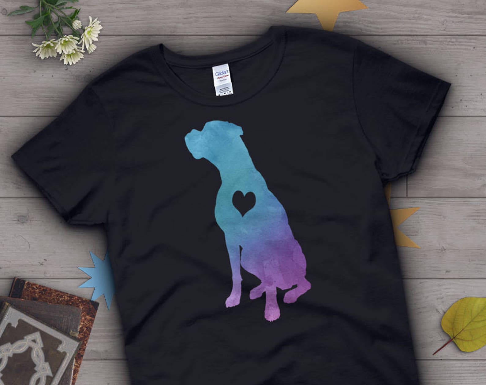 Boxer Dog Shirt,  , Dog Lover Gift, Cute Boxer Mom T-shirt, White Boxer Dog Lover Tshirt, Pet Graphic Tee, Dog Lover Tops, Navy Blue 100