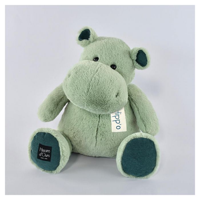 Peluche histoire d'ours hippo - vert amande - 35/44 cm