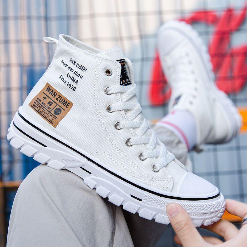 Zapatos Casuales para Hombre Zapatillas de Caña Alta Negro Zapato Masculino Lona Lujo Venta Nuevo en Oferta Calidad de Diseñador Legítimo Moda