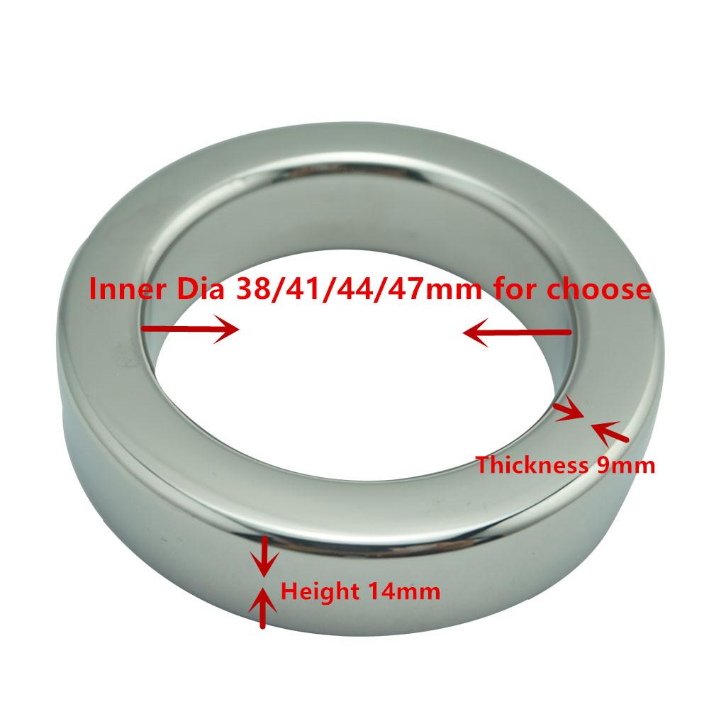 Durchmesser 38/41/44/47 mm, 9 mm dick, Penisring aus Edelstahl für Männer, Penisring aus Metall, Metallschloss, Hoden, Sexspielzeug für Männer