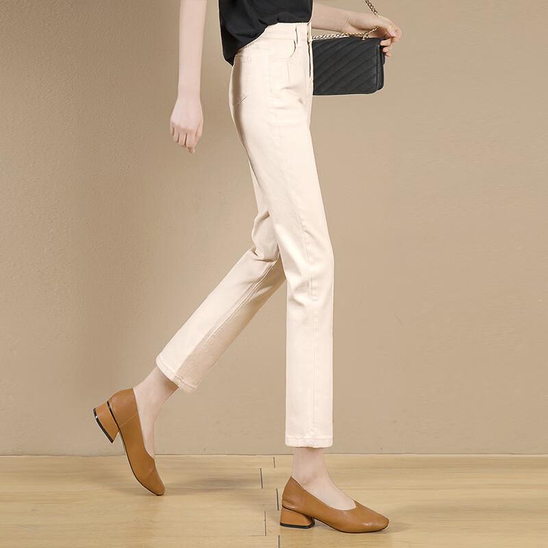 Women's High-Waist Cropped Straight-Leg Jeans